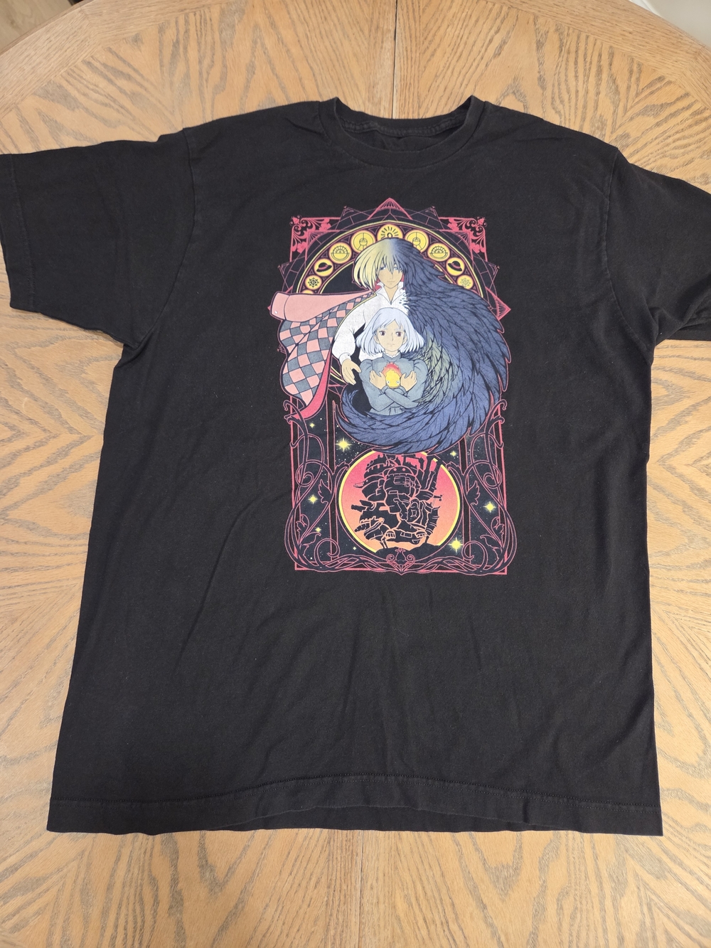 Her Universe Howls Moving Castle Shirt Unisex L Ghibli Art Nouveau Anime Tee